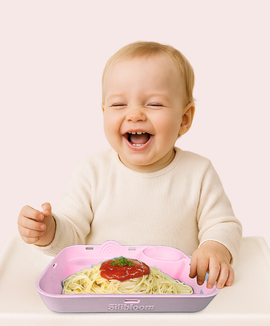 Assiette en silicone PlayPlate - Rose
