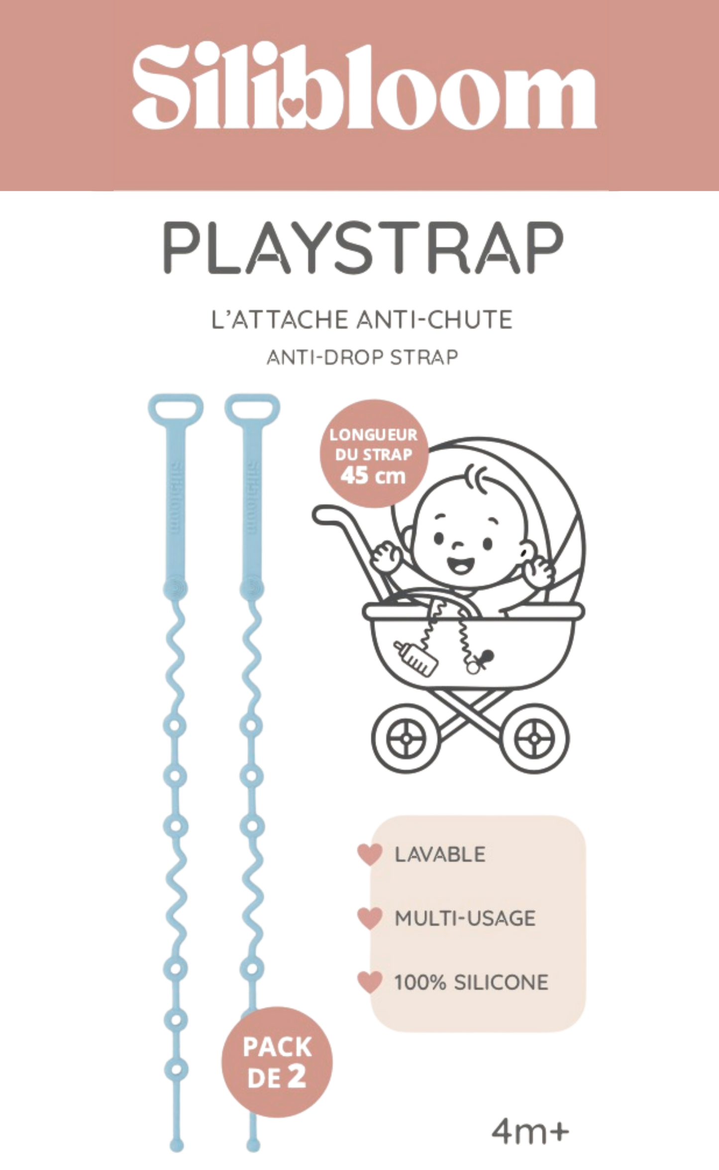 Attaches anti-chute PlayStraps - Lot de 2