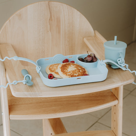 Assiette en silicone PlayPlate - Bleue